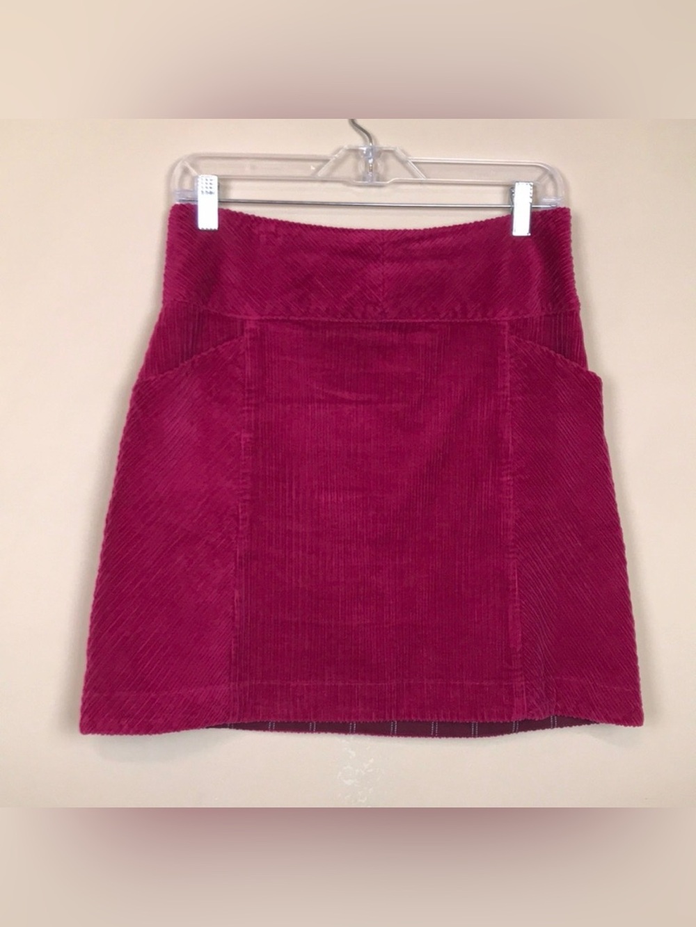 Maeve Anthropologie Women’s Barbiecore Fuchsia Pink Corduroy A-Line Mini Skirt